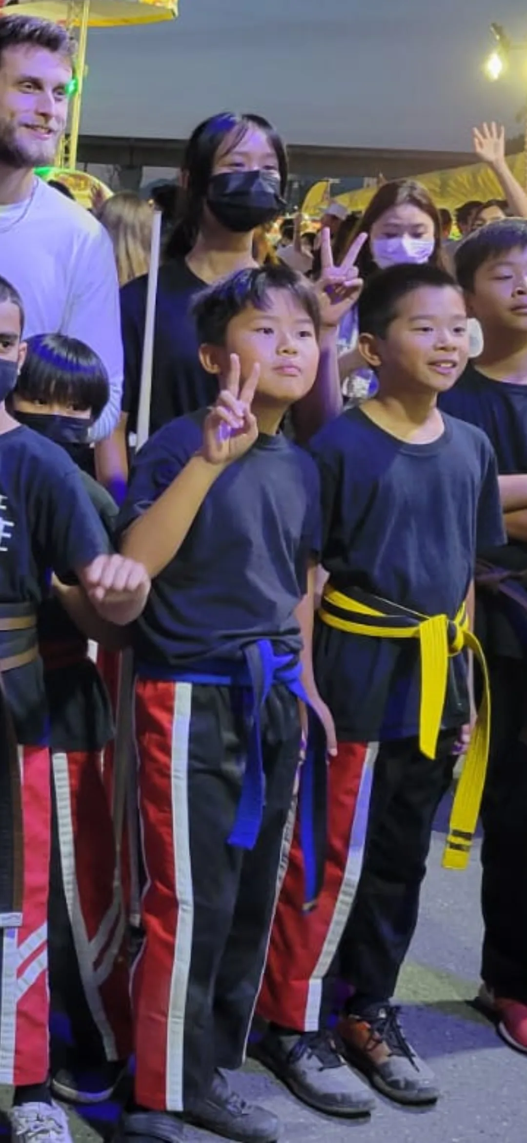 Kids Martial Arts Foundations students training Taekwondo and kickboxing in Richmond BC